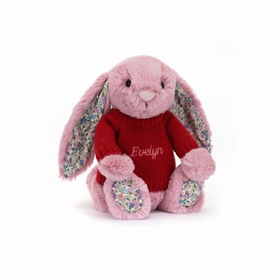 Jellycat Blossom Tulip Bunny with Red Jumper New Zealand | KSQUW9256